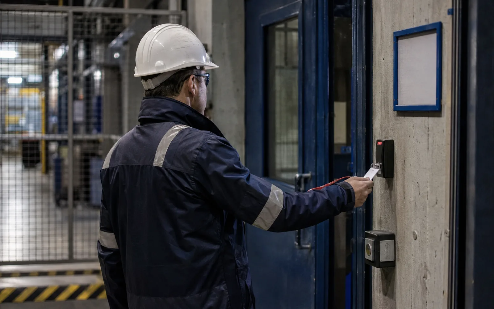 Contrôle d'accès restreint à une zone critique interne d'un site industriel
